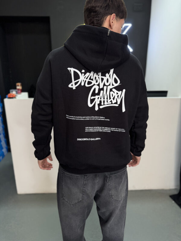 Buzo Hoodie "GALLERY" (Black Essential)