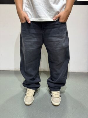 Pantalón Jean Oversize "OCEAN" (Black Denim)